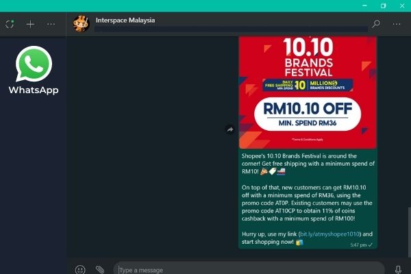WhatsApp Message